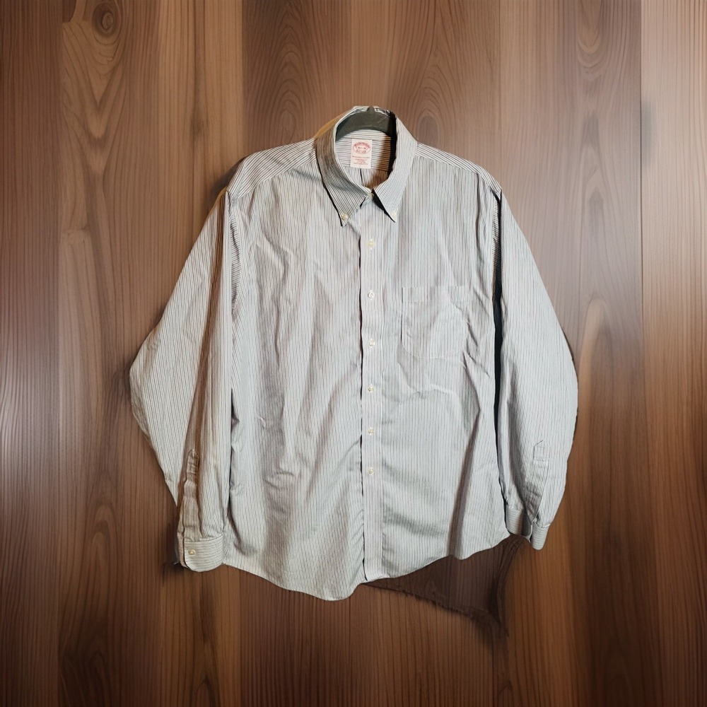 Brooks Brothers Dress‎ Shirt 16.5 -36 Stripe Multi Color Oxford Original Polo